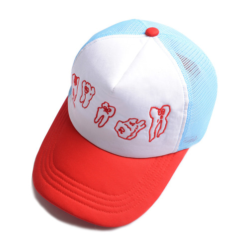 TEETH MESH CAP (RED)