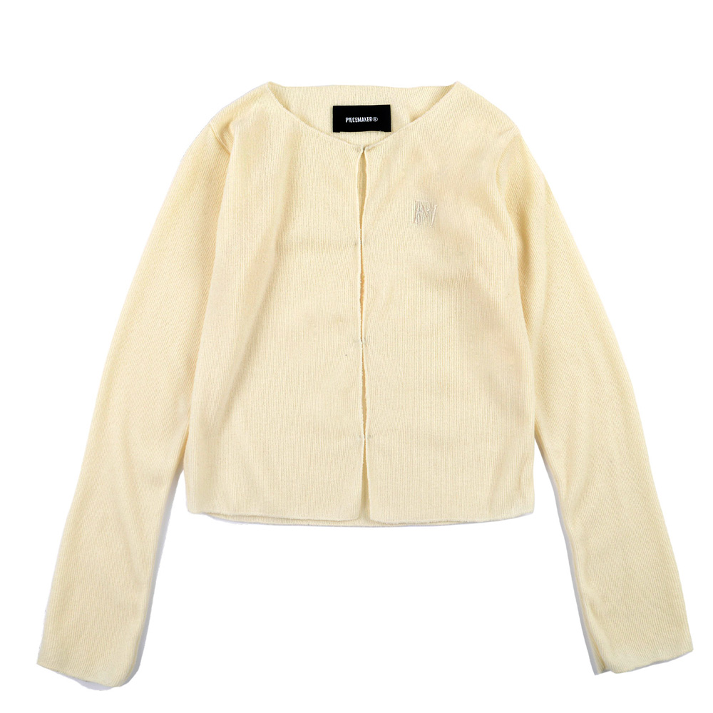 OFFICIAL HOLE KNIT CARDIGAN (CREAM)
