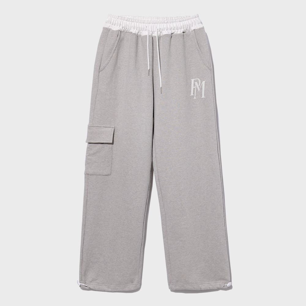 ★1+1★OFFICIAL CARGO SWEAT PANTS (GREY)