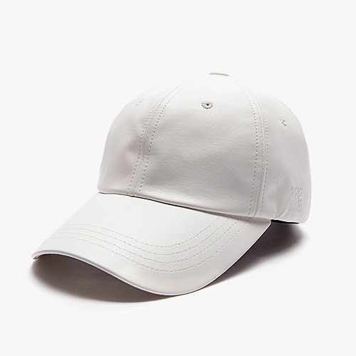 STRAP LEATHER BB CAP (WHITE)
